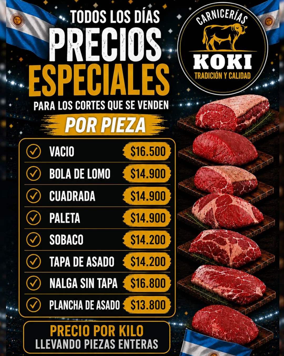 Precio por piezas